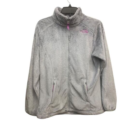 The‎ North Face Jacket Girls Extra Large Gray Full Zip Fleece Pockets Osolita - Picture 3 of 13
